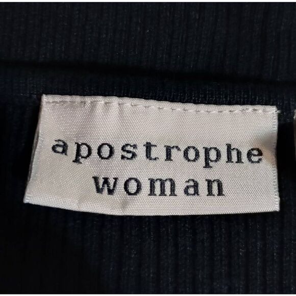 Apostrophe Sweater Ladies 16W Sleeveless Ribbed Black Gothic Steampunk‎ - Picture 5 of 7